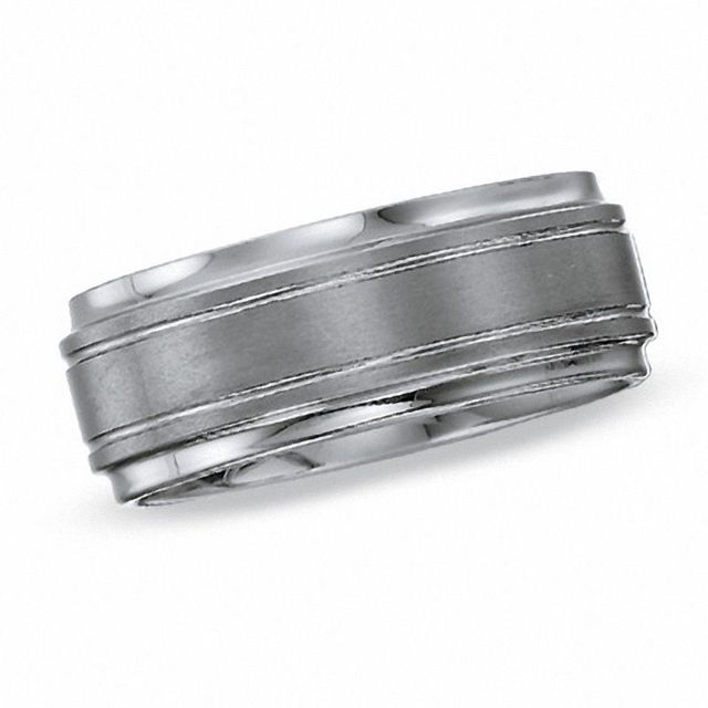 Men's 9.0mm Wedding Band in Tungsten - Size 10