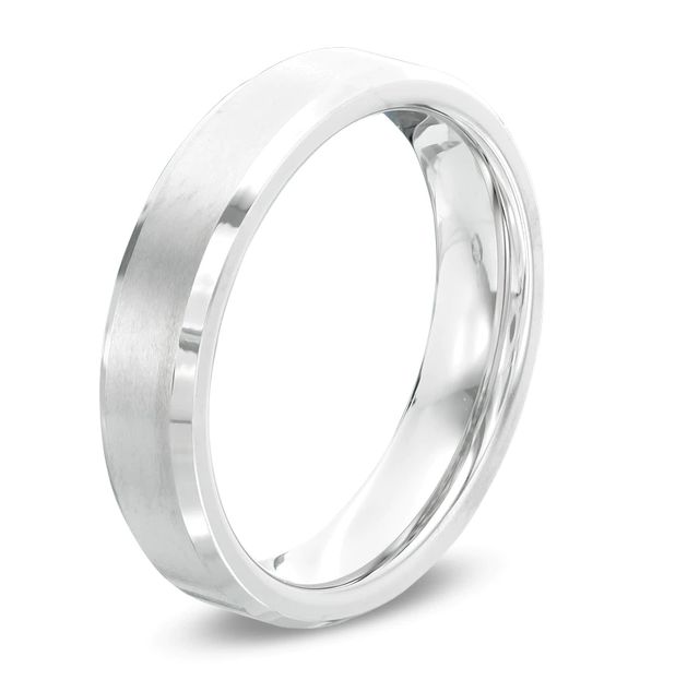 Triton Men's 5.0mm Comfort Fit White Tungsten Wedding Band - Size 10|Peoples Jewellers