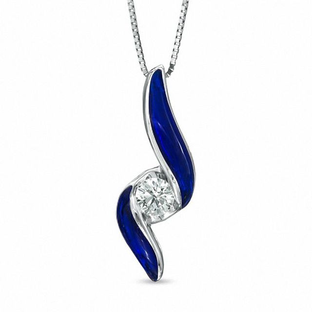 Sirena™ Jeans 0.12 CT. Diamond Pendant in 14K White Gold|Peoples Jewellers
