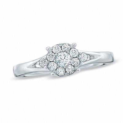 0.38 CT. T.W. Diamond Engagement Ring in 14K White Gold|Peoples Jewellers