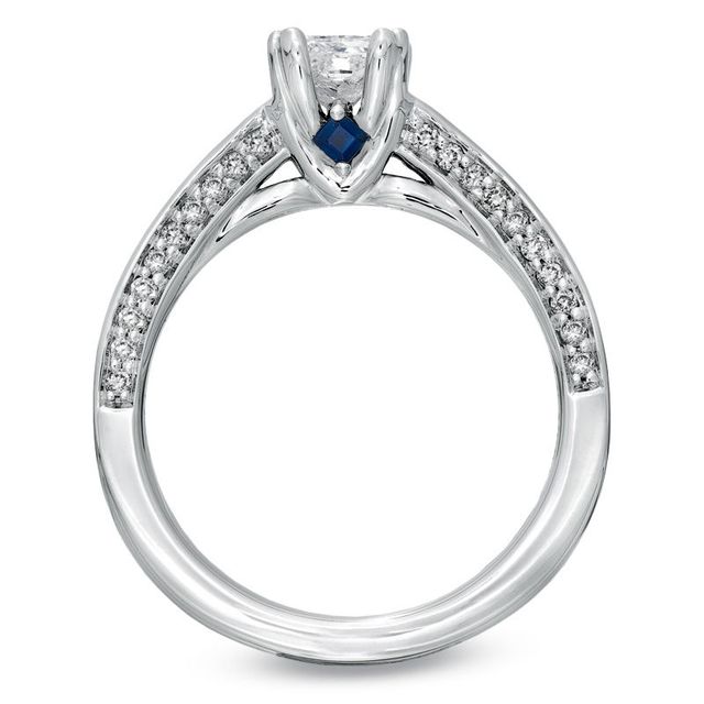 Vera Wang Love Collection CT. T.W. Princess-Cut Diamond Engagement Ring in 14K White Gold|Peoples Jewellers