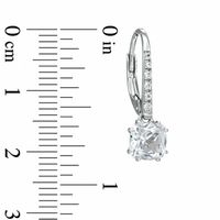 Cushion-Cut White Lab-Created Sapphire Pendant, Ring and Earrings Set in Sterling Silver - Size 7|Peoples Jewellers