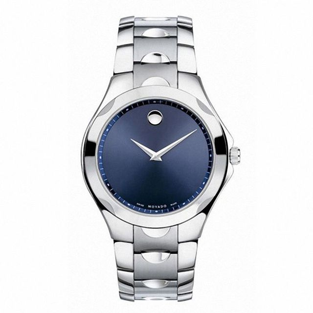 Men's Movado Luno Sport Watch with Round Blue Dial (Model: 0606380)|Peoples Jewellers