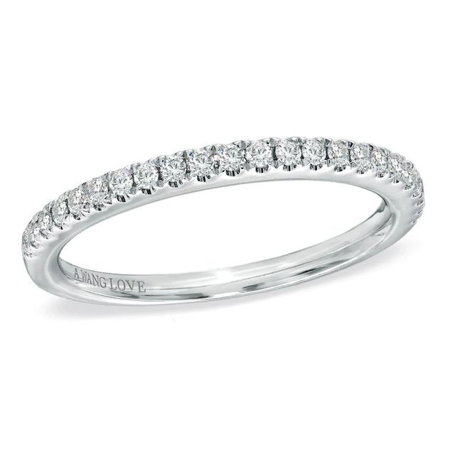 Vera Wang Love Collection 0.23 CT. T.W. Diamond Band in 14K White Gold