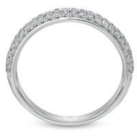 Vera Wang Love Collection 0.37 CT. T.W. Diamond Two Row Band in 14K White Gold|Peoples Jewellers