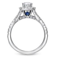 Vera Wang Love Collection CT. T.W. Diamond Frame Engagement Ring in 14K White Gold|Peoples Jewellers