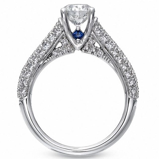 Vera Wang Love Collection 1.70 CT. T.W. Diamond Pavé Engagement Ring in 14K White Gold|Peoples Jewellers