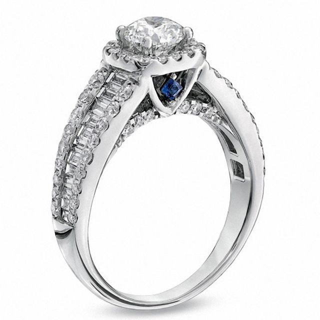 Vera Wang Love Collection 1.95 CT. T.W. Diamond Framed Engagement Ring in 14K White Gold|Peoples Jewellers