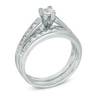 1.00 CT. T.W. Princess-Cut Diamond Bridal Set in 14K White Gold|Peoples Jewellers