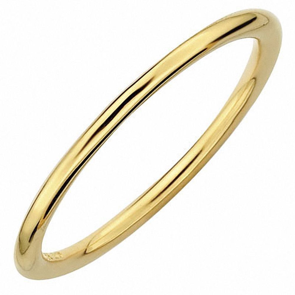 Stackable Expressions™ Polished Ring in Sterling Silver with 18K Gold Plate|Peoples Jewellers