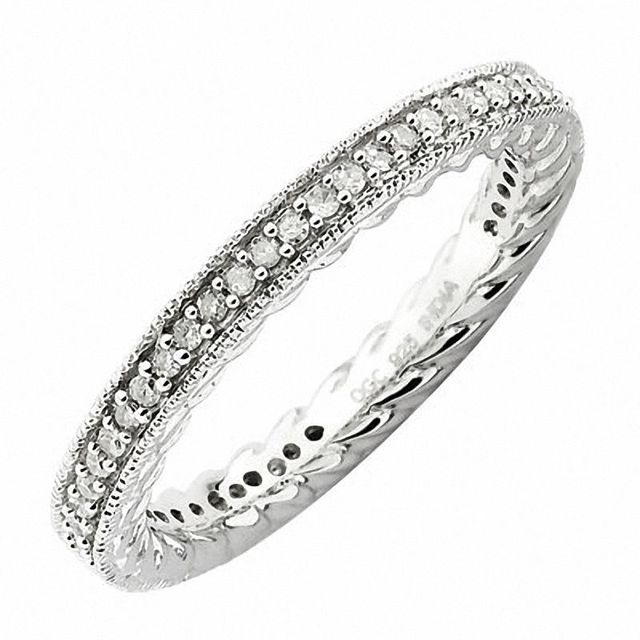 Stackable Expressions™ 0.30 CT. T.W. Diamond Eternity Ring in Sterling Silver|Peoples Jewellers