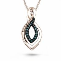 0.18 CT. T.W. Enhanced Blue and White Diamond Double Infinity Loop Pendant in Sterling Silver|Peoples Jewellers