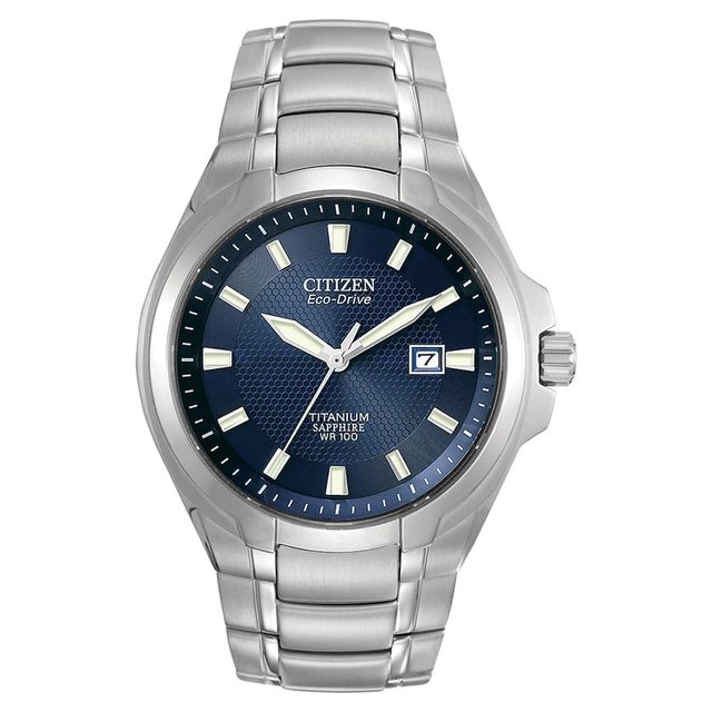 Men's Citizen Eco-Drive® Paradigm Super Titanium™ Watch with Blue Dial (Model: BM7431-51L)|Peoples Jewellers