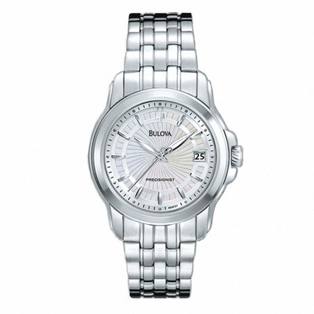 Ladies' Bulova Precisionist Watch with Silver-Tone Dial (Model: 96M21)