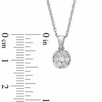 0.20 CT. T.W. Diamond Cluster Pendant in 10K White Gold|Peoples Jewellers