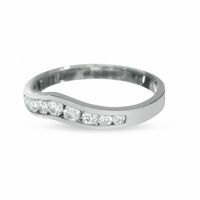 0.38 CT. T.W. Diamond Contour Wedding Band in 14K White Gold|Peoples Jewellers