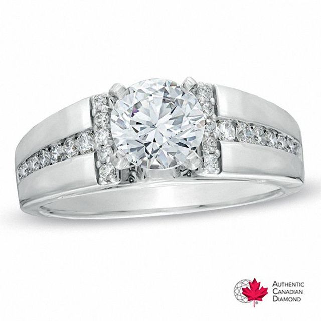 1.33 CT. T.W. Certified Canadian Diamond Engagement Ring in 14K White Gold (I/I1)|Peoples Jewellers