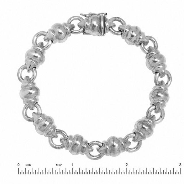 Sterling Silver Fashion Link Bracelet - 7.25"