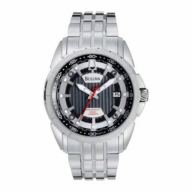 Men's Bulova Precisionist Watch with Black Dial (Model: 96B172)|Peoples Jewellers