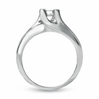 1.00 CT. T.W. Princess-Cut Quad Diamond Engagement Ring in 14K White Gold|Peoples Jewellers