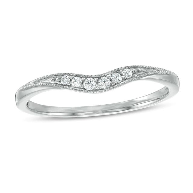 Diamond Accent Anniversary Band in 14K White Gold