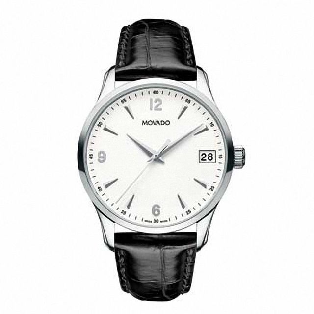 Men's Movado Circa Watch with White Dial (Model: )|Peoples Jewellers