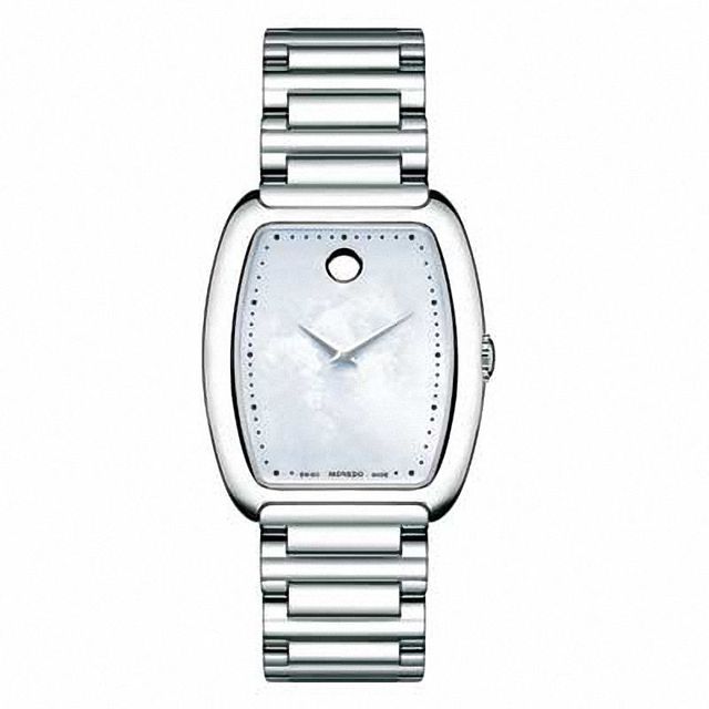 Ladies' Movado Concerto Watch with White Mother-of-Pearl Tonneau Dial (Model: 0606547)|Peoples Jewellers