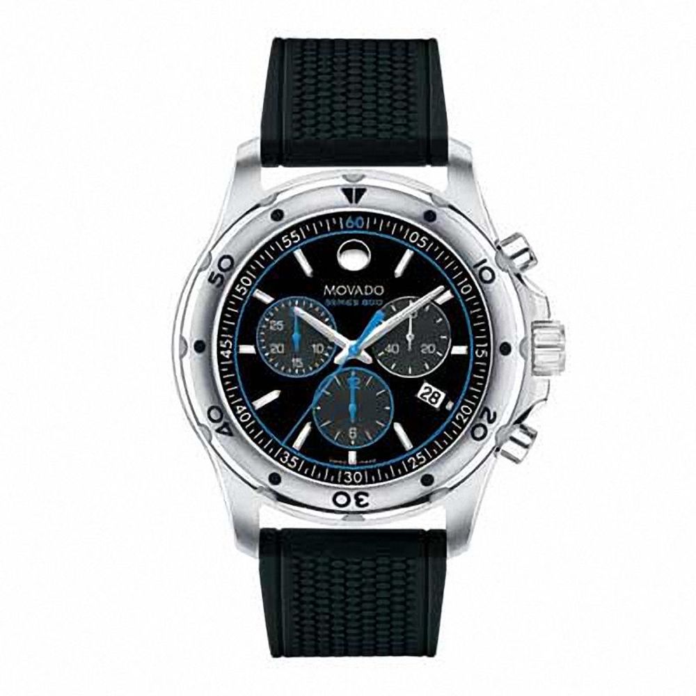 Men's Movado Series 800 Chronograph Watch with Black Dial (Model: 2600102)|Peoples Jewellers