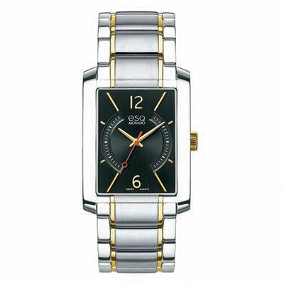 Men's ESQ Movado Synthesis Two-Tone Watch with Rectangular Black Dial (Model: 07301412)|Peoples Jewellers