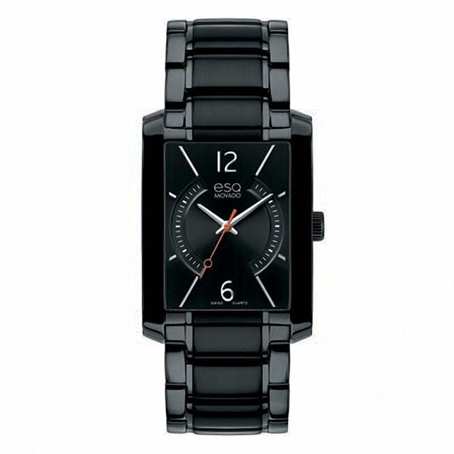 Men's ESQ Movado Synthesis Black IP Watch with Rectangular Dial (Model: 07301411)|Peoples Jewellers