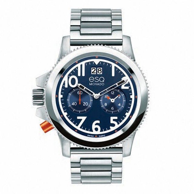 ESQ Men's Stainless Steel Watch, Brown Dial, Date Window - Macy's