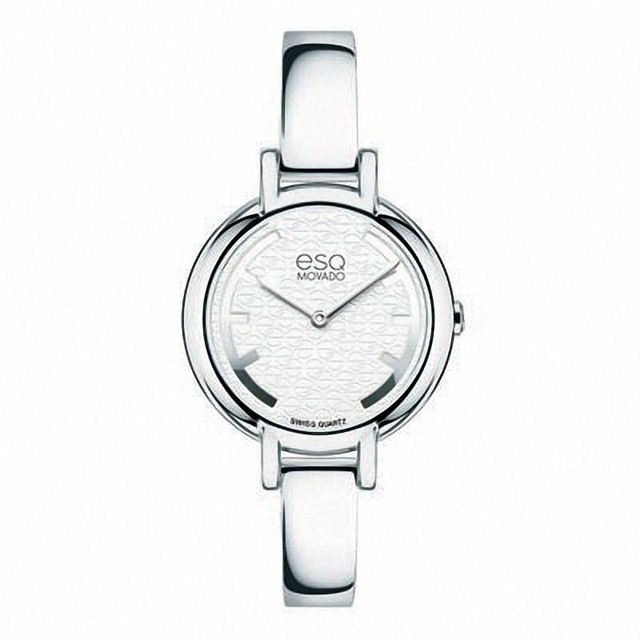 Ladies' ESQ Movado Contempo Bangle Watch with White Dial (Model: 07101391)|Peoples Jewellers