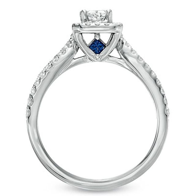 Vera Wang Love Collection 0.95 CT. T.W. Emerald-Cut Diamond Split Shank Ring in 14K White Gold|Peoples Jewellers