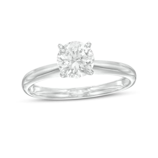 CT. Certified Diamond Solitaire Engagement Ring in 14K White Gold (J/I3