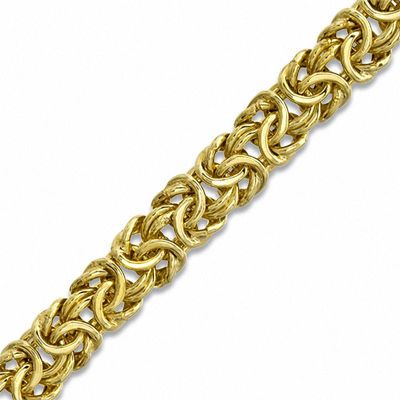 Elegance D'Italia™ 7.0mm Byzantine Bracelet in Bronze with 14K Gold Plate - 7.5"|Peoples Jewellers