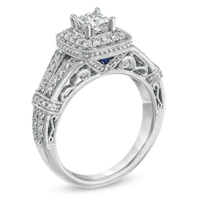 Peoples Jewellers Vera Wang Love Collection 1.00 CT. T.W. Princess-Cut  Diamond Ring in 14K White Gold, Peoples Jewellers