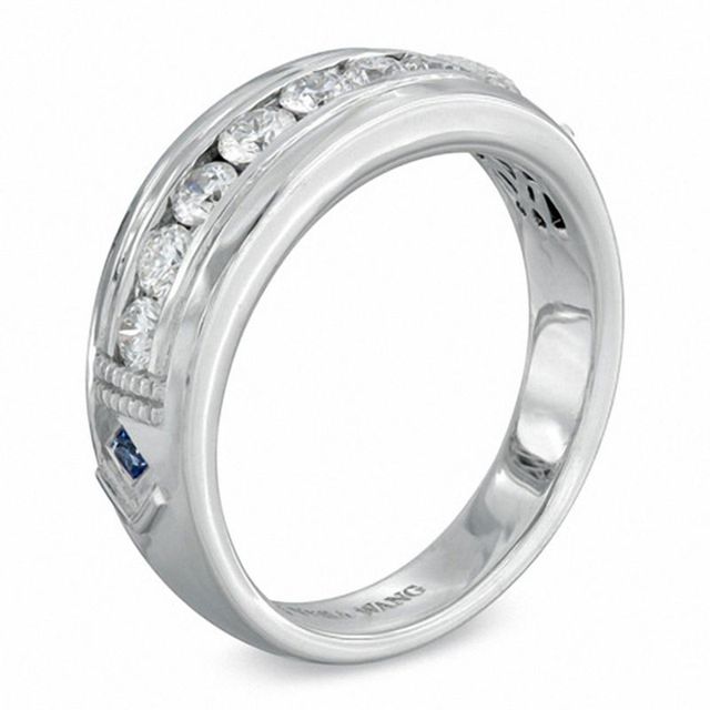 Vera Wang Love Collection Men's CT. T.W. Diamond Wedding Band in 14K White Gold|Peoples Jewellers