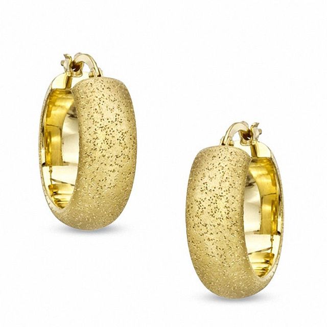 Charles Garnier 20mm Hoop Earrings in Sterling Silver with 18K Gold Plate|Peoples Jewellers