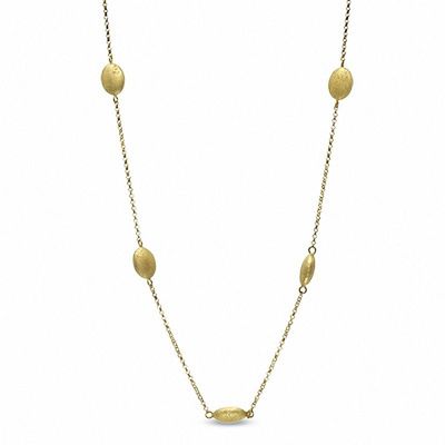 Charles Garnier Oval Station Necklace in Sterling Silver with 18K Gold Plate - 25"|Peoples Jewellers