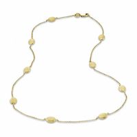 Charles Garnier Oval Station Necklace in Sterling Silver with 18K Gold Plate - 25"|Peoples Jewellers