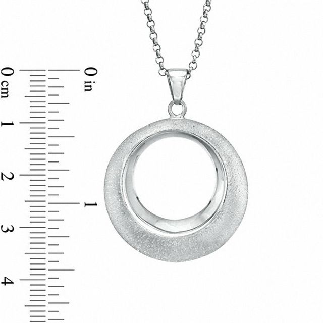 Charles Garnier Bevelled Circle Pendant in Sterling Silver|Peoples Jewellers