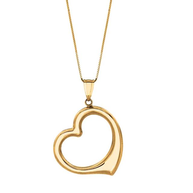 Floating Heart Pendant in 10K Gold|Peoples Jewellers