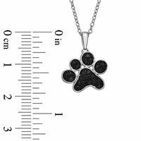 Tender Voices® 0.25 CT. T.W. Black Diamond Large Paw Pendant in Sterling Silver|Peoples Jewellers
