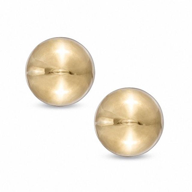 6.0mm Ball Stud Earrings in 14K Gold