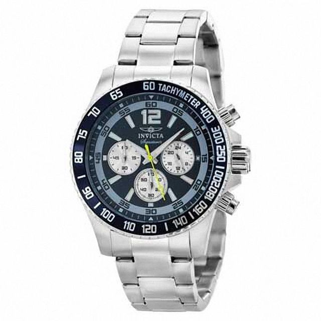 Men's Invicta Signature Chronograph Watch with Blue Dial (Model: 7407)|Peoples Jewellers