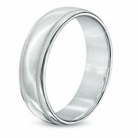 Men's 6.0mm Comfort Fit Wedding Band in Sterling Silver|Peoples Jewellers