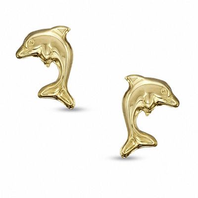Child's Dolphin Stud Earrings in 14K Gold|Peoples Jewellers