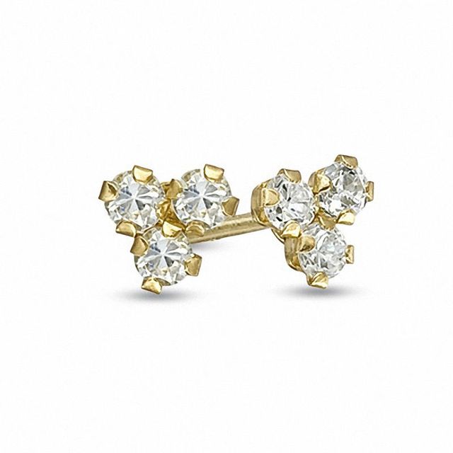 Child's Crystal Stud Earrings in 14K Gold|Peoples Jewellers