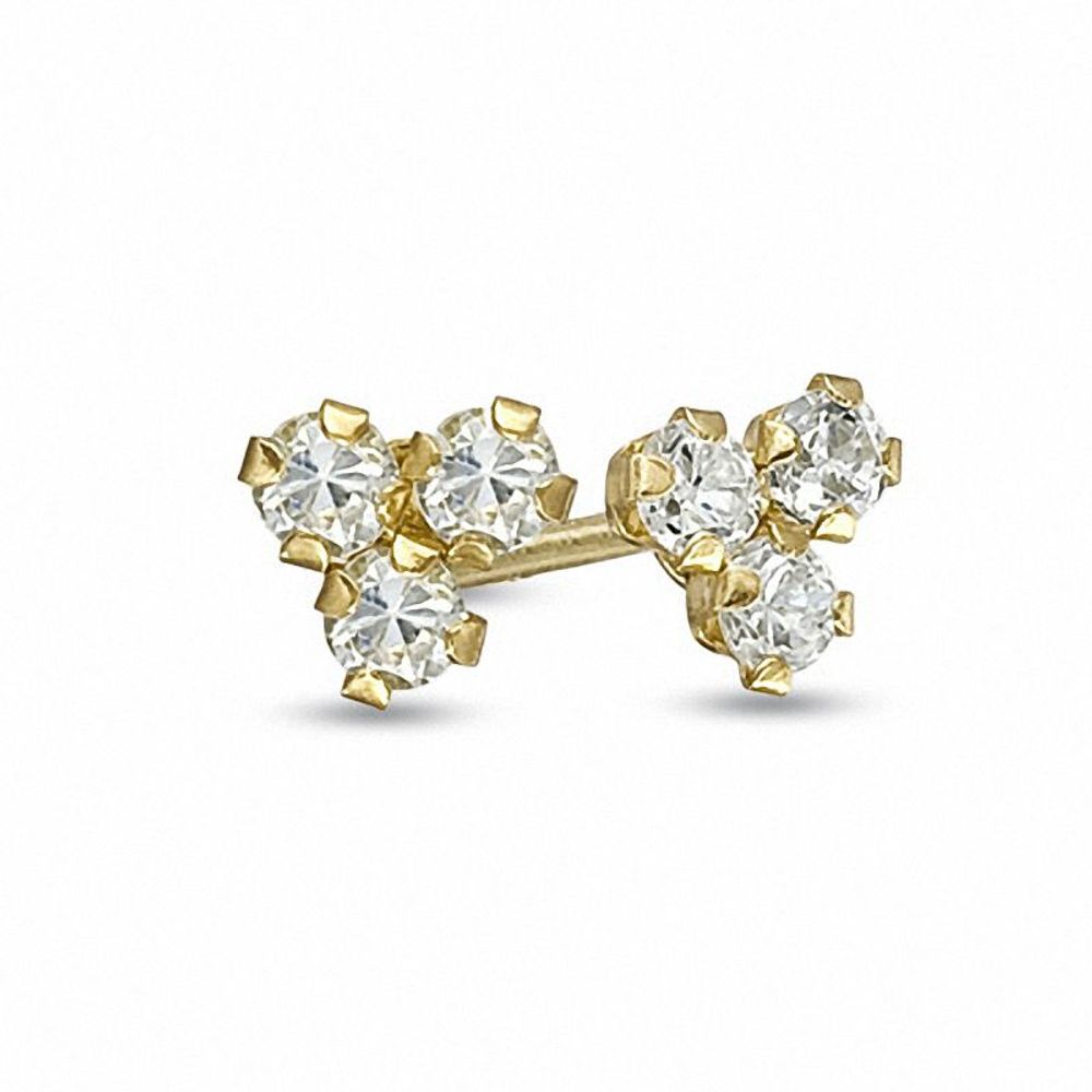 Child's Crystal Stud Earrings in 14K Gold|Peoples Jewellers