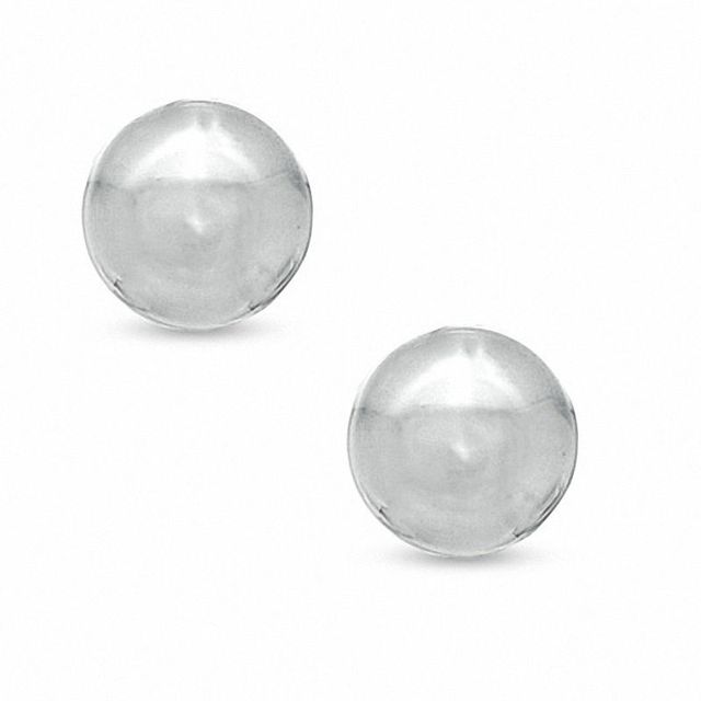 6.0mm Ball Stud in Polished 14K White Gold|Peoples Jewellers